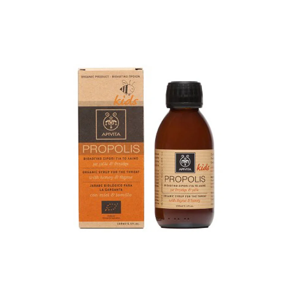 Apivita Propolis Kids Syrup Παιδικό Βιολογικό Σιρόπι Για Το Λαιμό 150ml