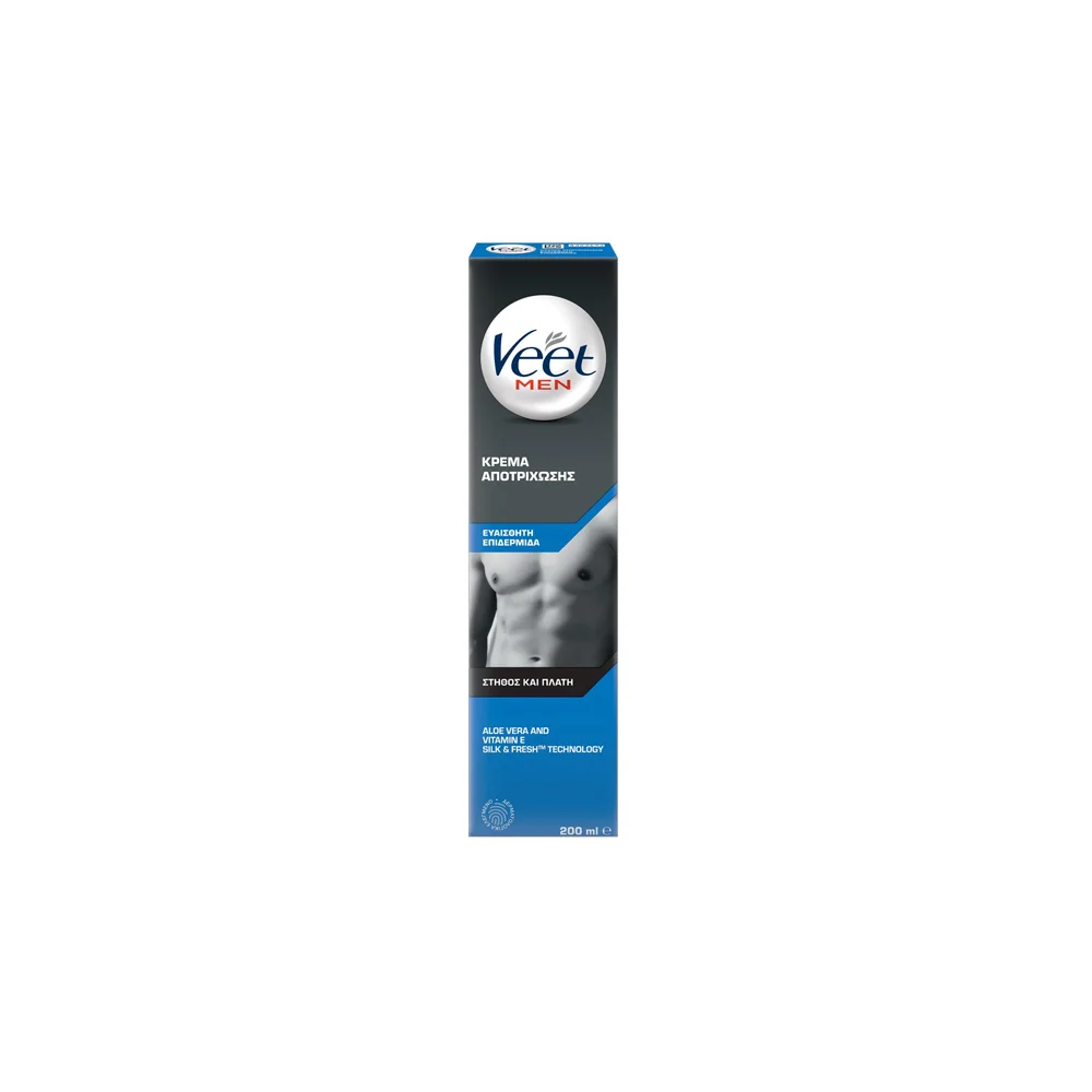 Veet Men Hair Removal Cream Chest & Back For Sensitive Skin 200ml