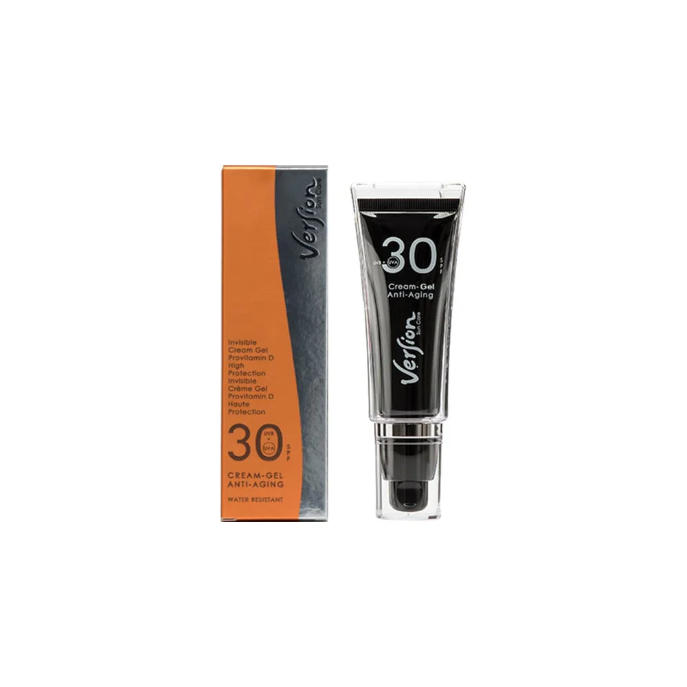 Version Sun Care Invisible Cream Gel Provitamin D High Protection SPF30 Sun Care Anti-Wrinkle Invisible Face Cream 50ml
