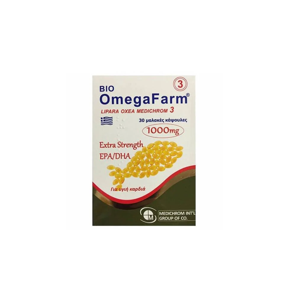 Medichrom Omegafarm Extra Strength EPA/DHA Συμπλήρωμα Διατροφής Ωμέγα 3 1000mg 30 ταμπλέτες