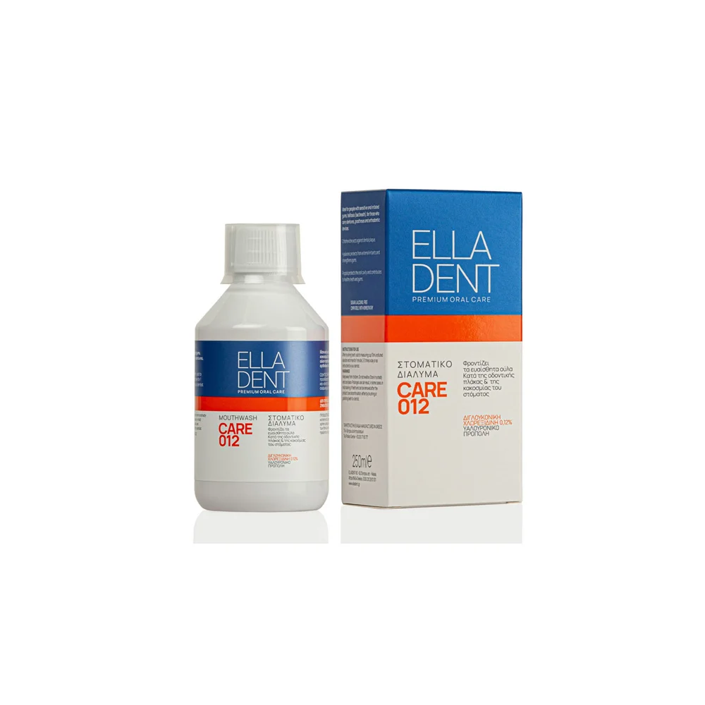 EllaDent Care 012 Στοματικό Διάλυμα Για Την Καταπολέμηση Της Οδοντικής Μικροβιακής Πλάκας Της Τερηδόνας & Της Κακοσμίας Του Στόματος 250ml