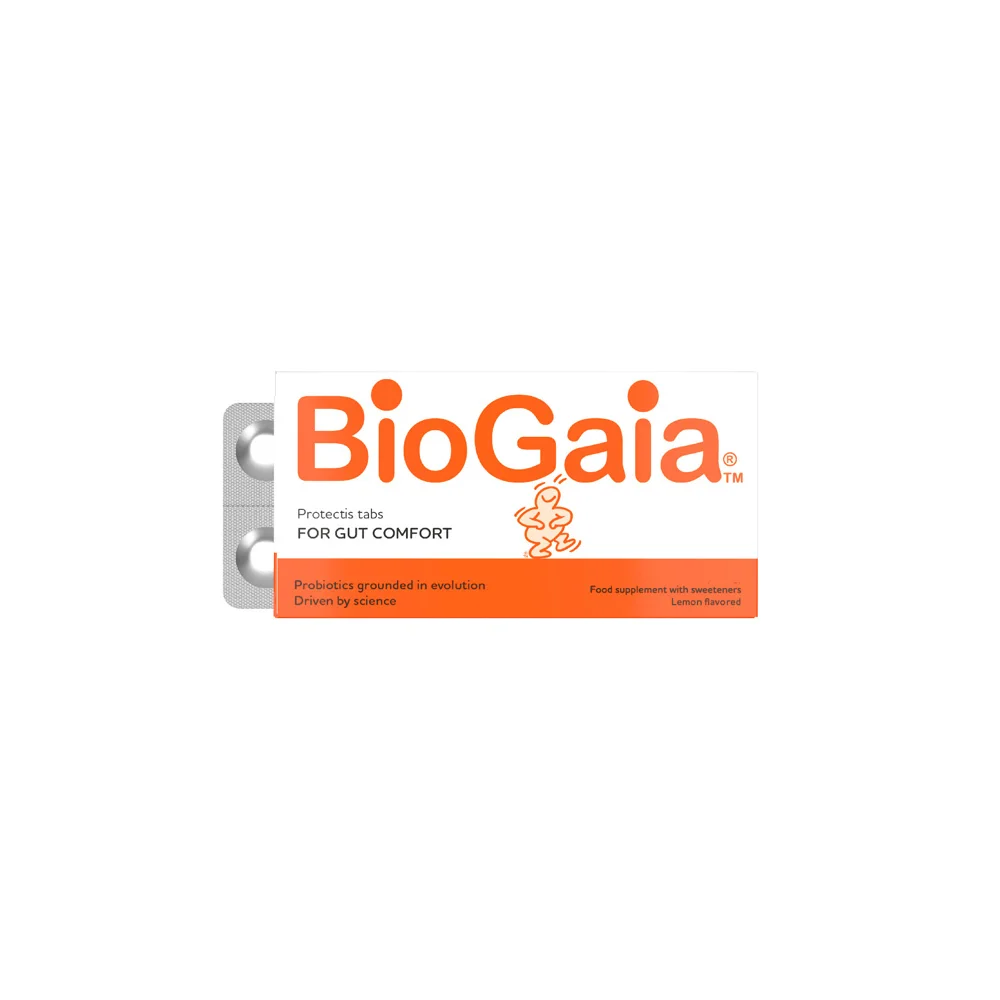 BioGaia Protectis Family Προβιοτικά Μασώμενα Δισκία Με Γεύση Λέμόνι 10 ταμπλέτες