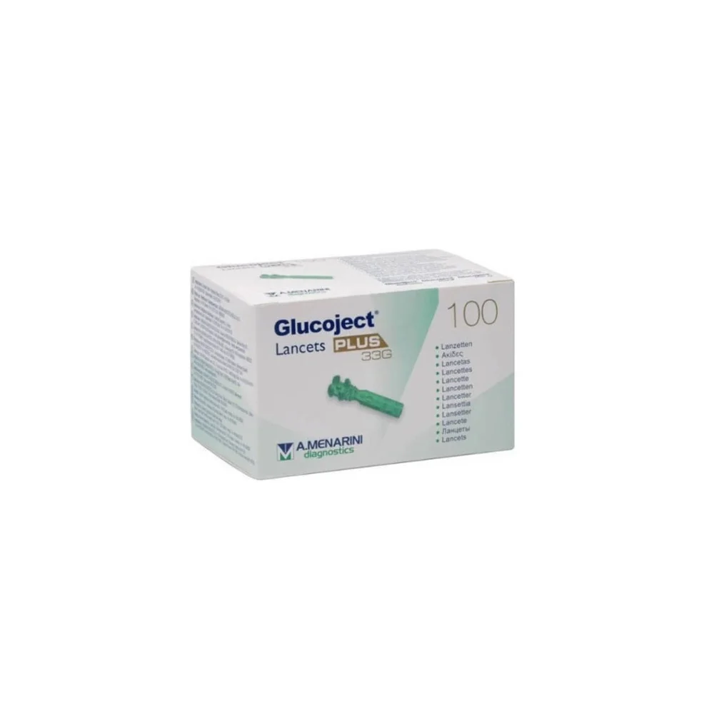 Menarini Glucoject Lancets Plus 33G Ακίδες Μέτρησης Σακχάρου 100 τεμάχια