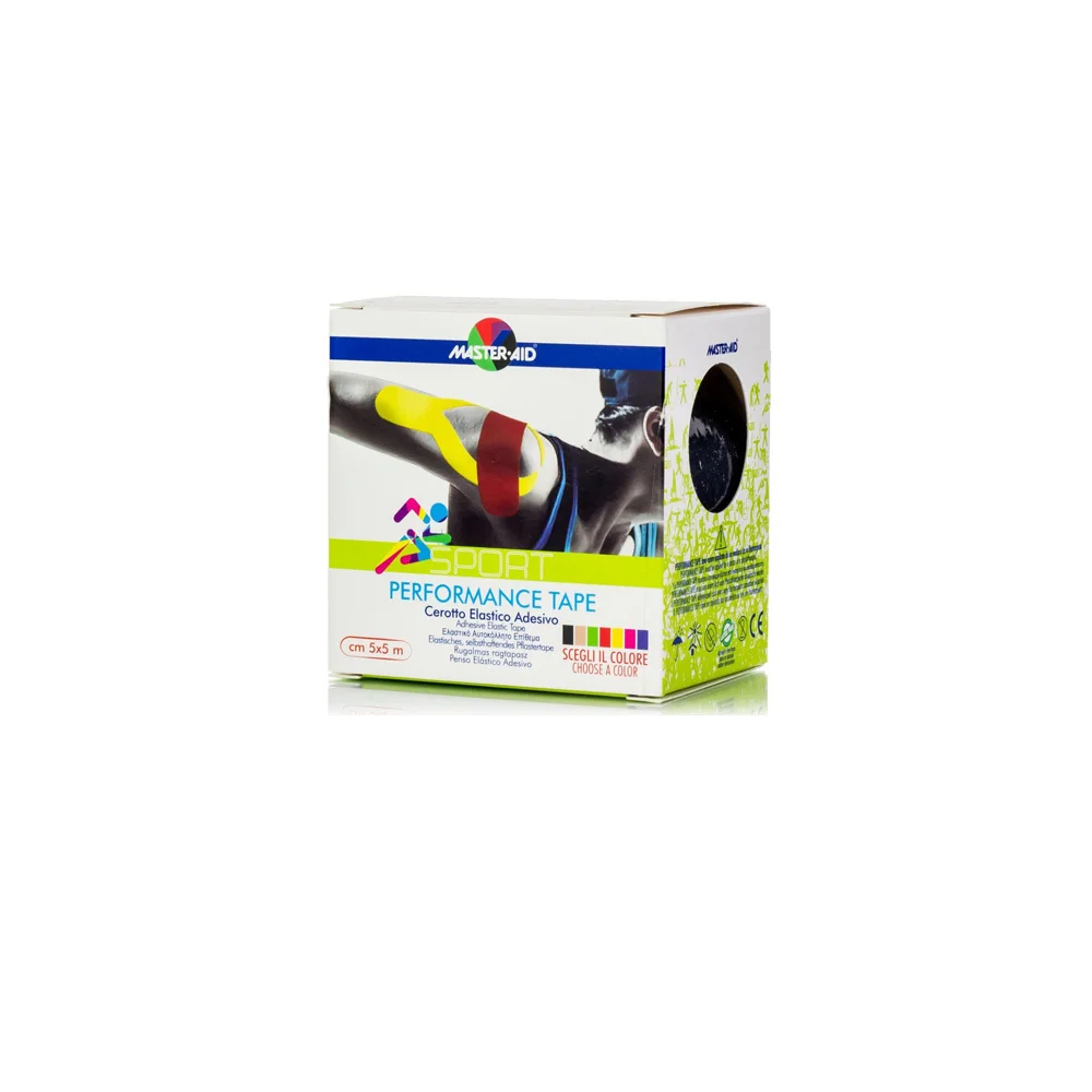 Master Aid Sport Performance Kinesio Adhesive Elastic Tape Αυτοκόλλητη Ελαστική Ταινία Για Επιδέσεις 5m x 5cm 1 τεμάχιο