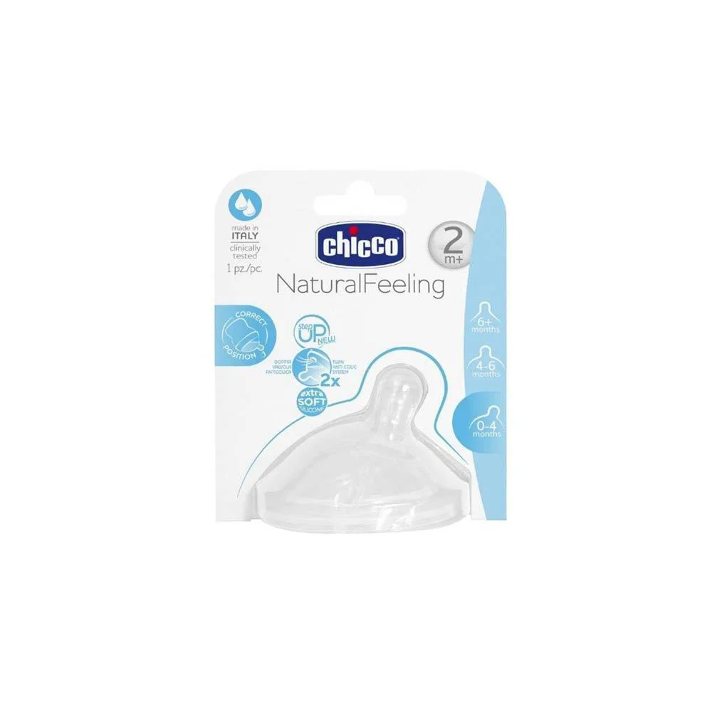 Chicco Natural Feeling Θηλή Σιλικόνης 2m+ Μέτριας Ροής 1 τεμάχιο