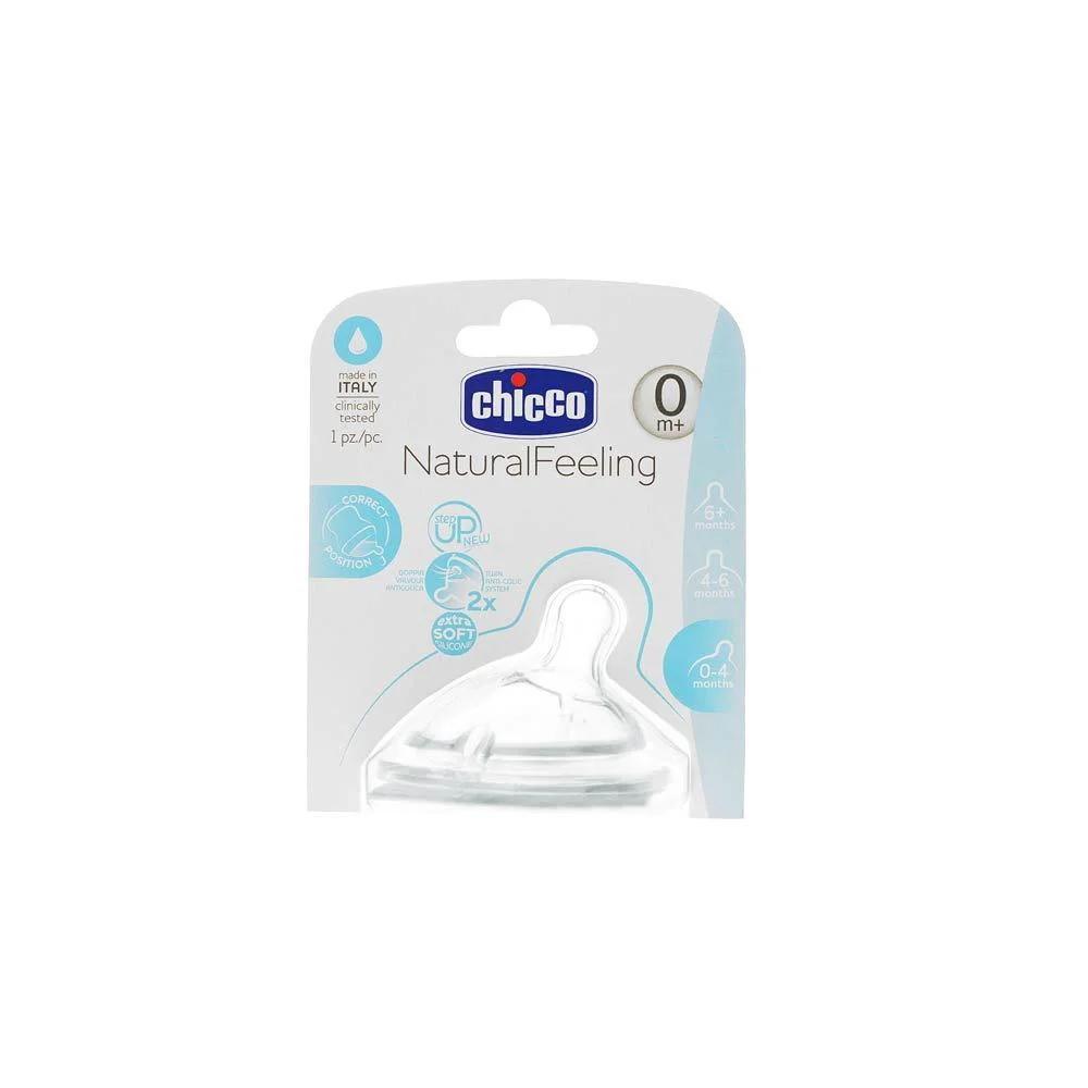 Chicco Natural Feeling Θηλή 0m+ Αργής Ροής 1 τεμάχιο