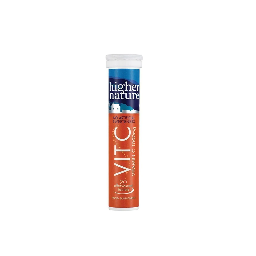 Higher Nature Vitamin C 1000mg Συμπλήρωμα Διατροφής Βιταμίνης C 20 Αναβράζοντα Δισκία