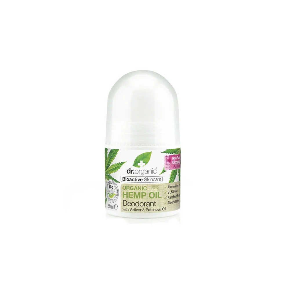 Dr. Organic Deodorant Hemp Oil Φυσικό Αποσμητικό Με Οργανικό Έλαιο Κάνναβης 50ml