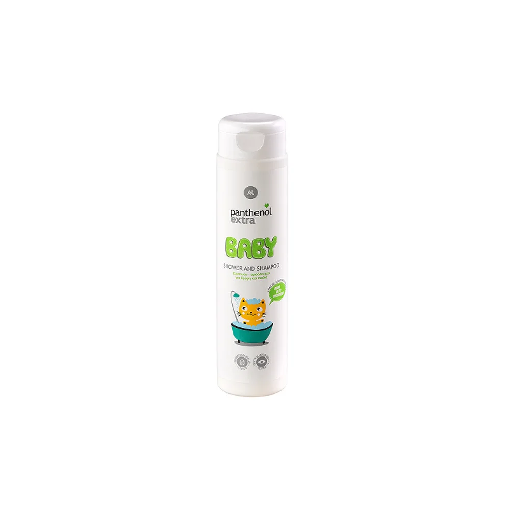 Panthenol Extra Baby Shower & Shampoo Σαμπουάν Αφρόλουτρο Για Βρέφη & Παιδιά 300ml