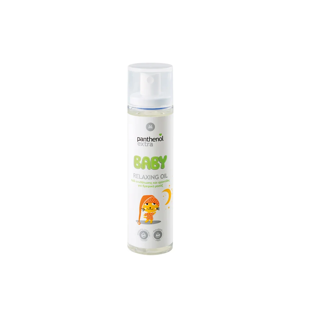 Panthenol Extra Baby Relaxing Oil Λάδι Ενυδάτωσης & Φροντίδας Για Βρεφικό Μασάζ 100ml