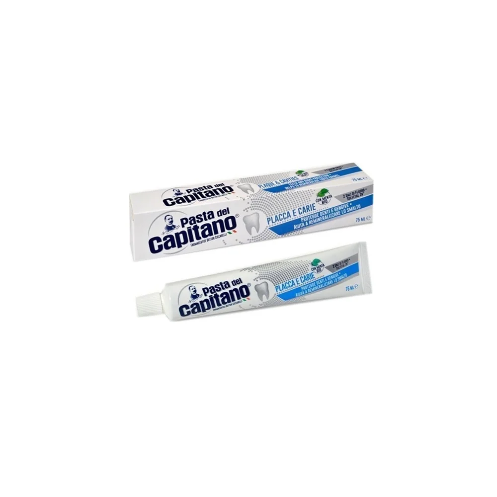 Pasta Del Capitano Plaque & Cavities Toothpaste Οδοντόπαστα Κατά Της Πλάκας & Της Τερηδόνας 75ml