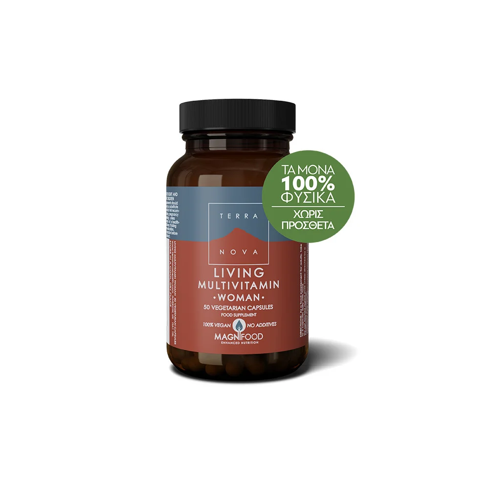 TerraΝova Living Multivitamin Woman Πολυβιταμίνη Για Τις Καθημερινές Ανάγκες Των Γυναικών 50 κάψουλες