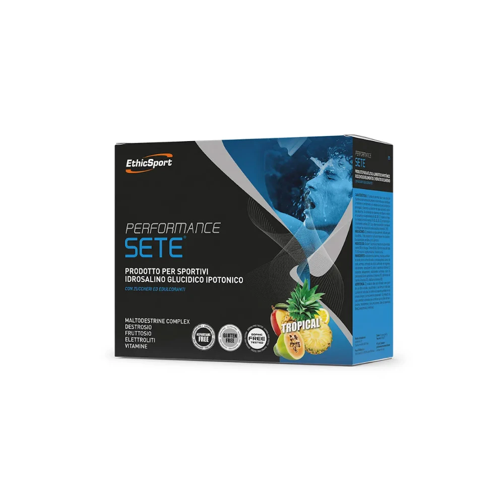 EthicSport Performance SETE Tropical Fruits Διατηρεί Τα Αποθέματα Ηλεκτρολυτών Υδατανθράκων & Νερού Με Τροπική Γεύση 14 φακελάκια