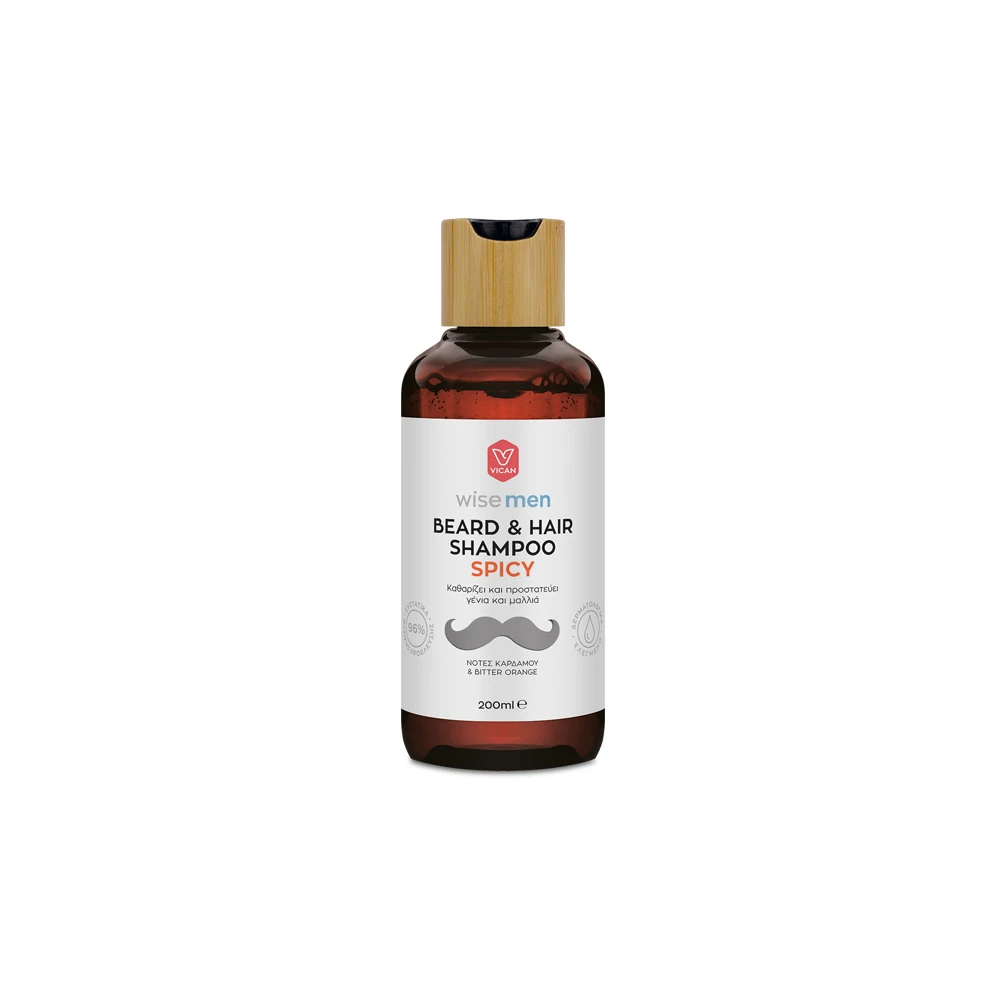 Wise Men Beard & Hair Shampoo Spicy Σαμπουάν Για Γένια & Μαλλιά 200ml