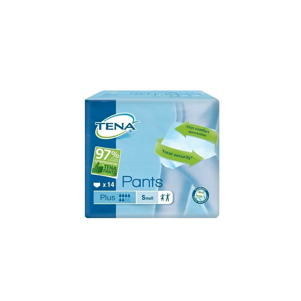 Tena Pants Plus Άνετα & Αξιόπιστα Εσώρουχα Μιας Χρήσης Για Μέτρια Προς Βαριά Μορφή Ακράτειας Small 14 τεμάχια