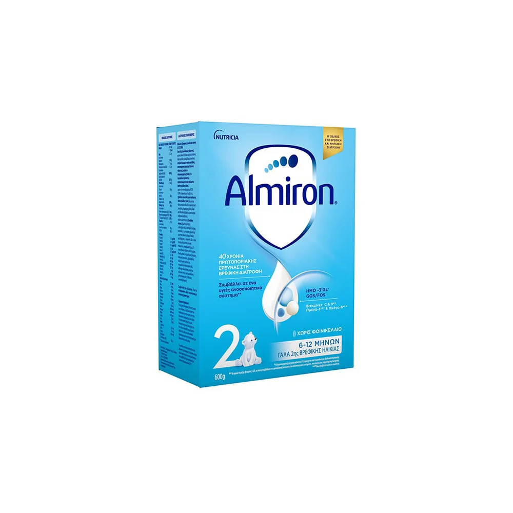 Nutricia Almiron 2 Γάλα 2ης Βρεφικής Ηλικίας 6-12 Μηνών 600gr
