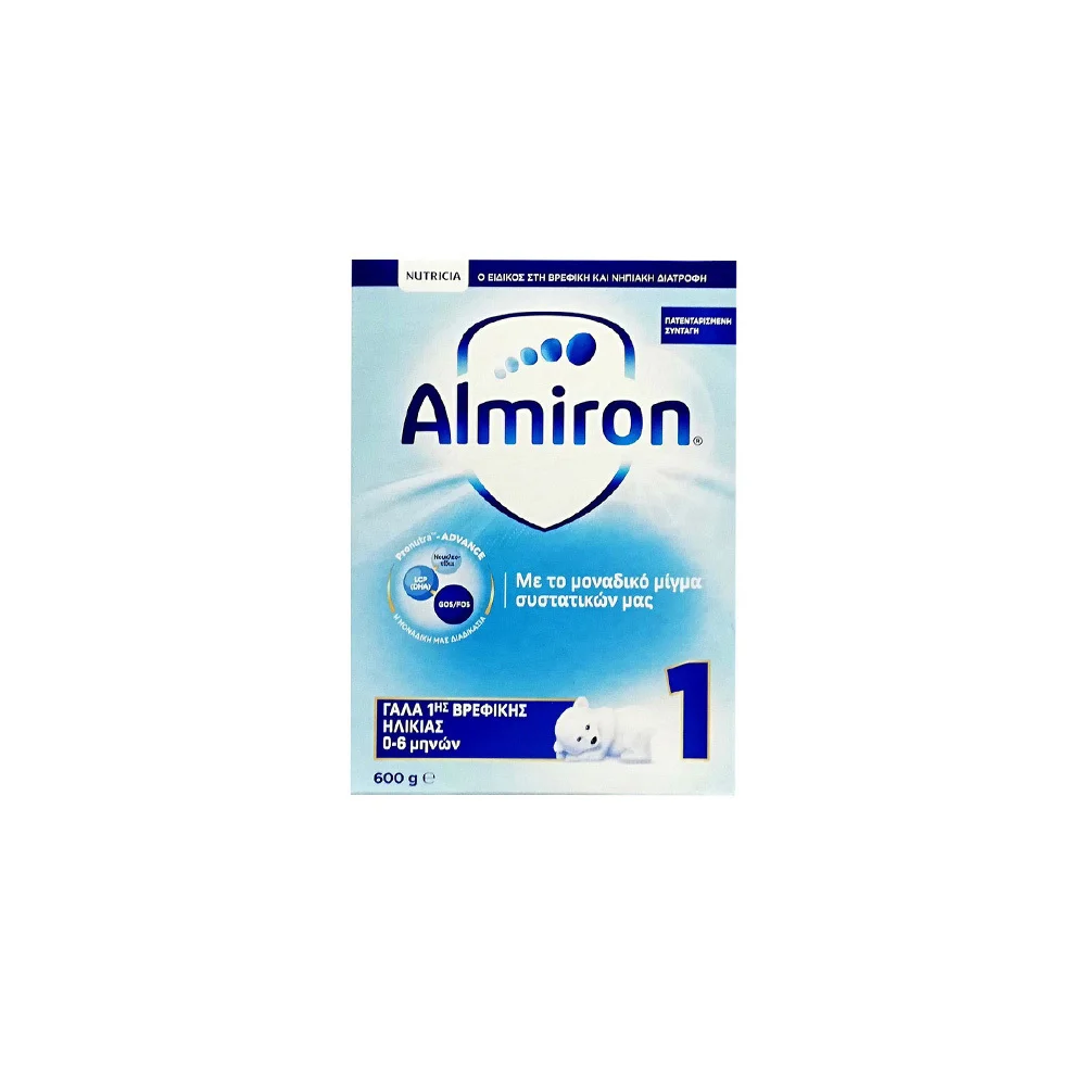 Nutricia Almiron 1 Γάλα 1ης Βρεφικής Ηλικίας 0-6 Μηνών 600gr