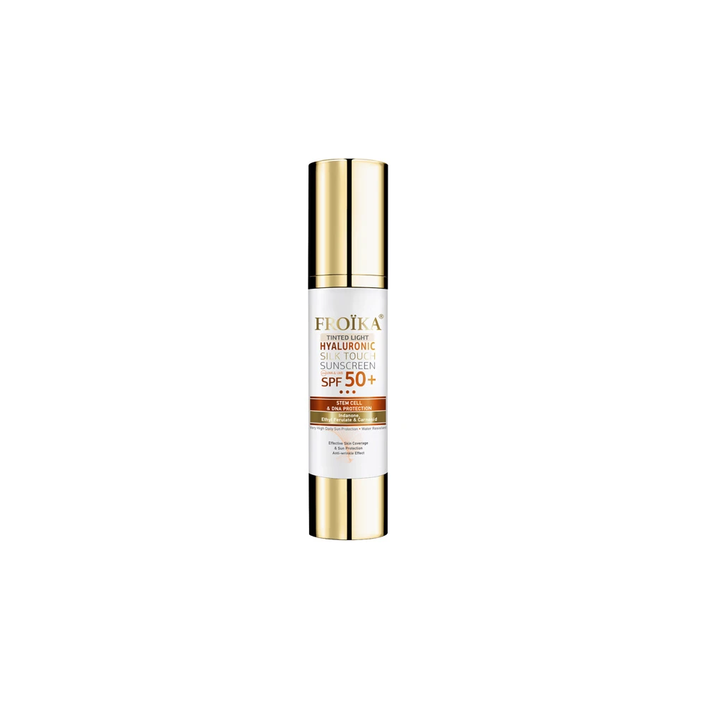 Froika Hyaluronic Silk Touch Suncare Tinted Cream Light SPF50+ Αδιάβροχη Αντηλιακή Κρέμα Προσώπου Mε Χρώμα 50ml