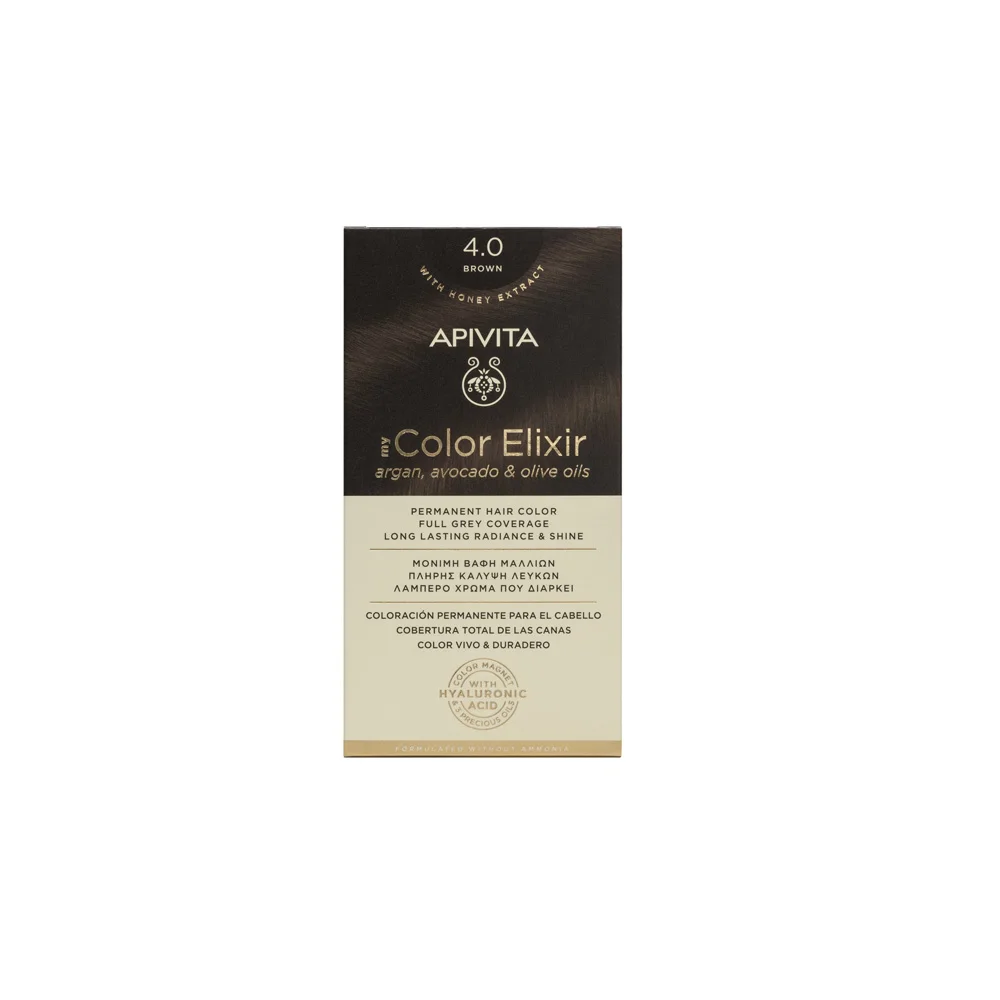 Apivita My Color Elixir Permanent Hair Color No 4.0 Brown 1 piece