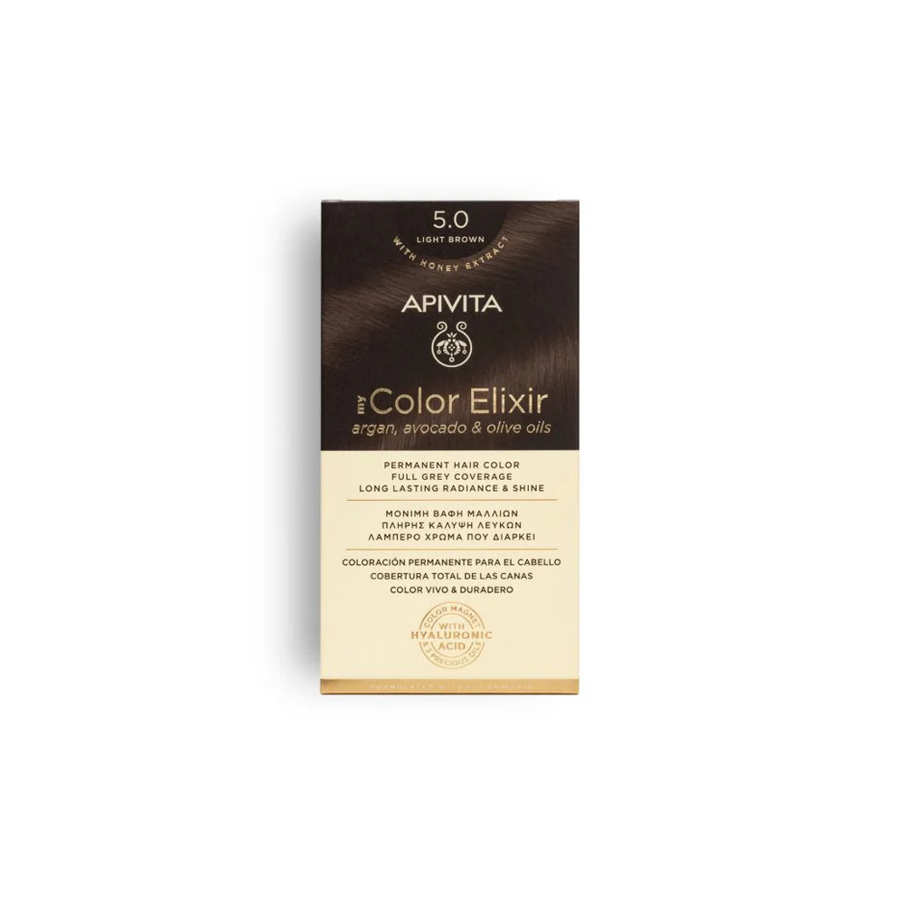 Apivita My Color Elixir Permanent Hair Color No 5.0 Light Brown 1 piece