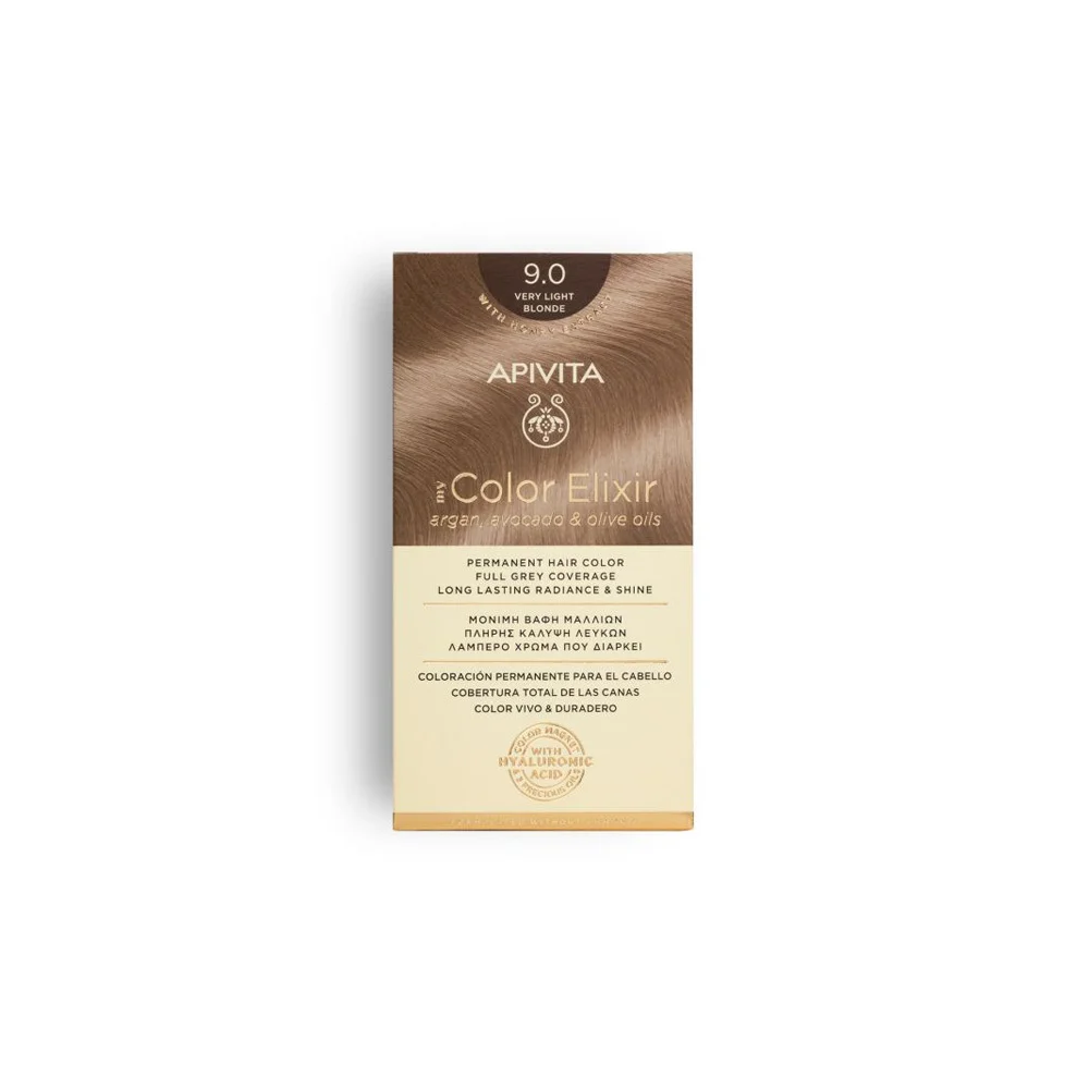 Apivita My Color Elixir Permanent Hair Color No 9.0 Very Light Blonde 1 piece