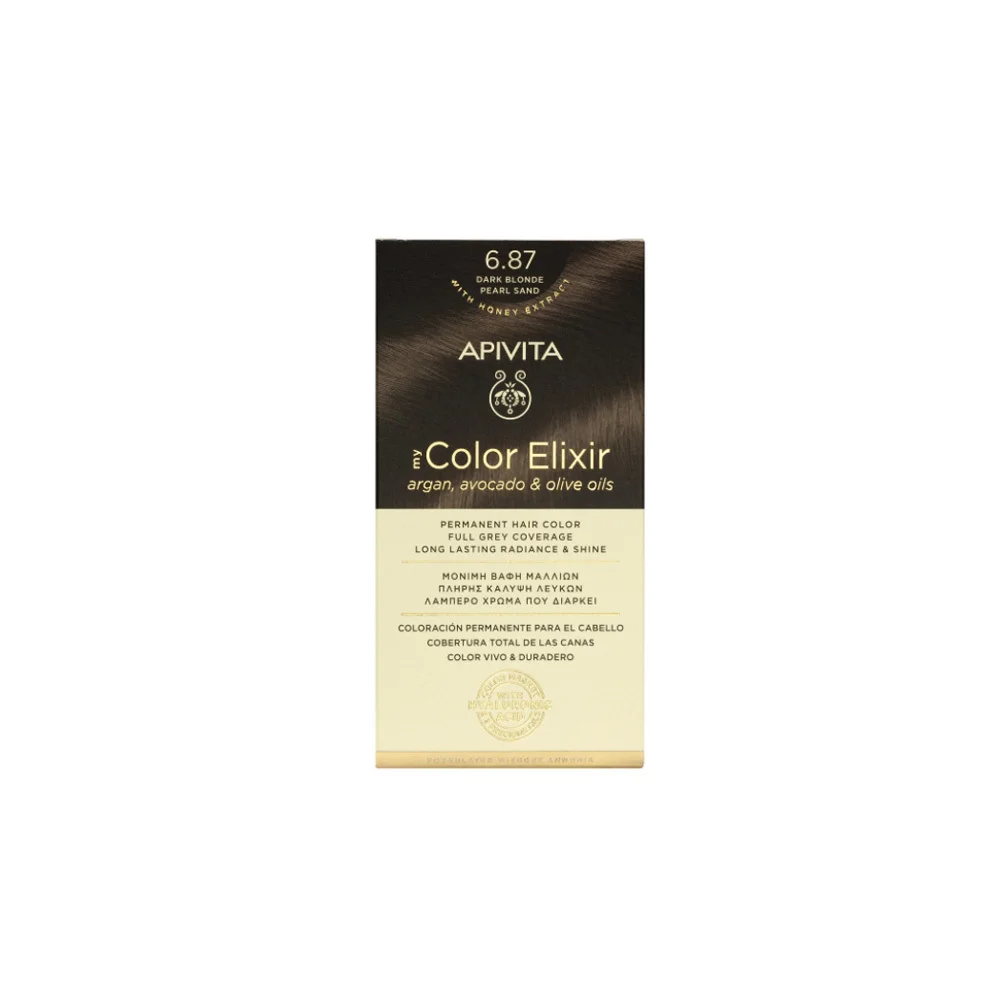 Apivita My Color Elixir Permanent Hair Color No 6.87 Dark Blonde Pearl Sand 1 piece