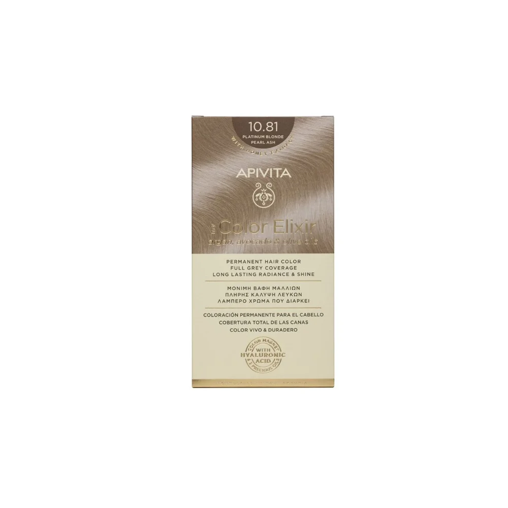 Apivita My Color Elixir Permanent Hair Color No 10.81 Platinum Blonde Pearl Ash 1 piece