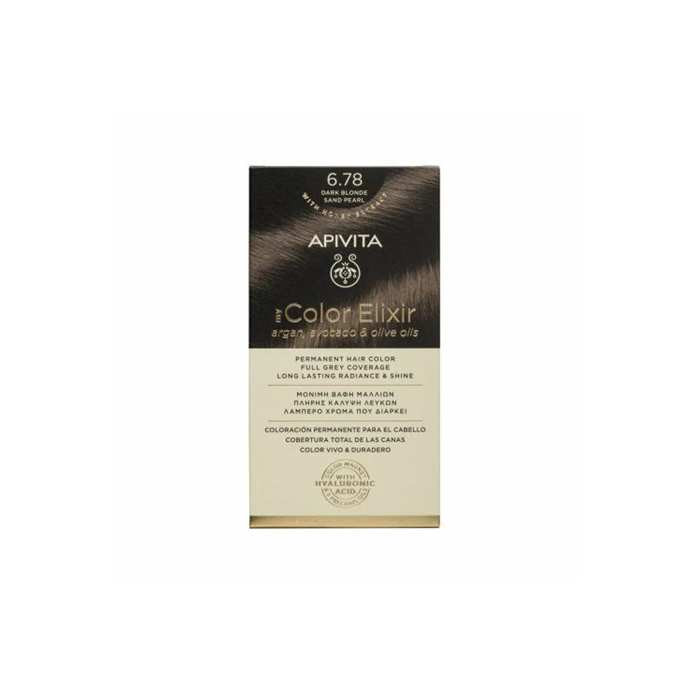 Apivita My Color Elixir Permanent Hair Color No 6.78 Dark Blonde Sand Pearl 1 piece