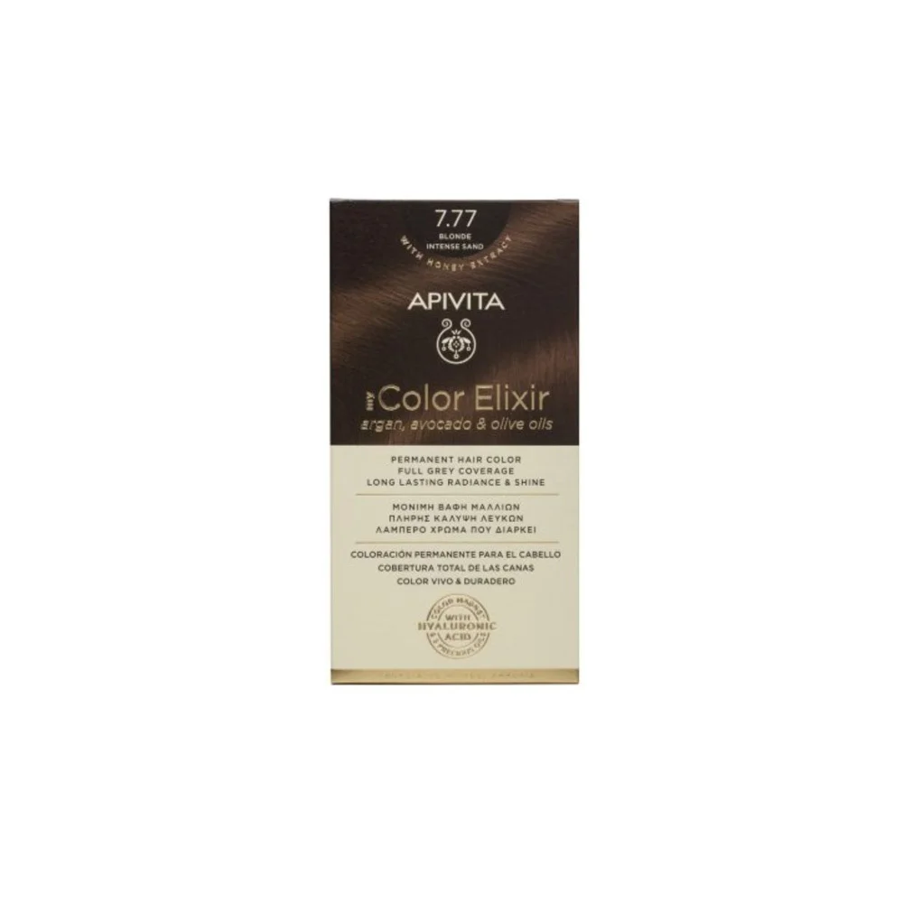 Apivita My Color Elixir Permanent Hair Color No 7.77 Blonde Intense Sand 1 piece