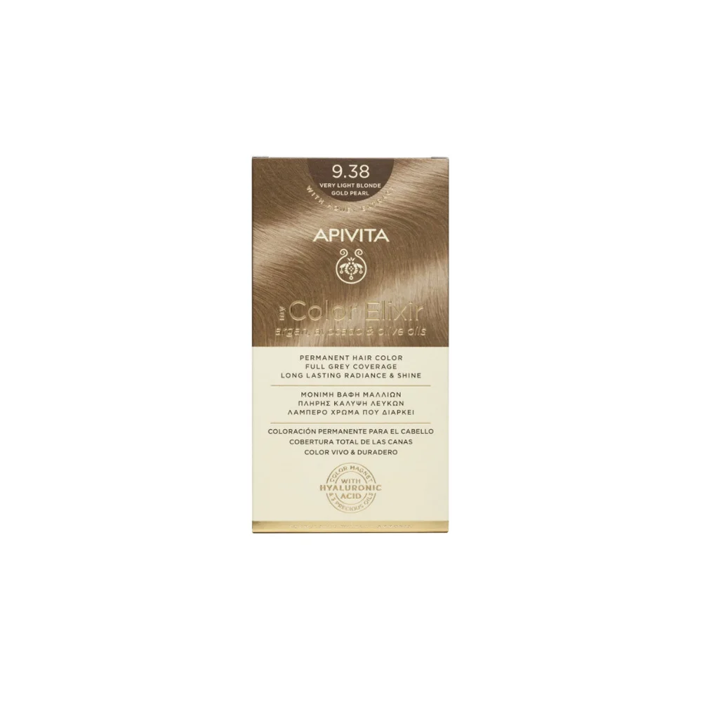 Apivita My Color Elixir Permanent Hair Color No 9.38 Very Light Blonde Gold Pearl 1 piece