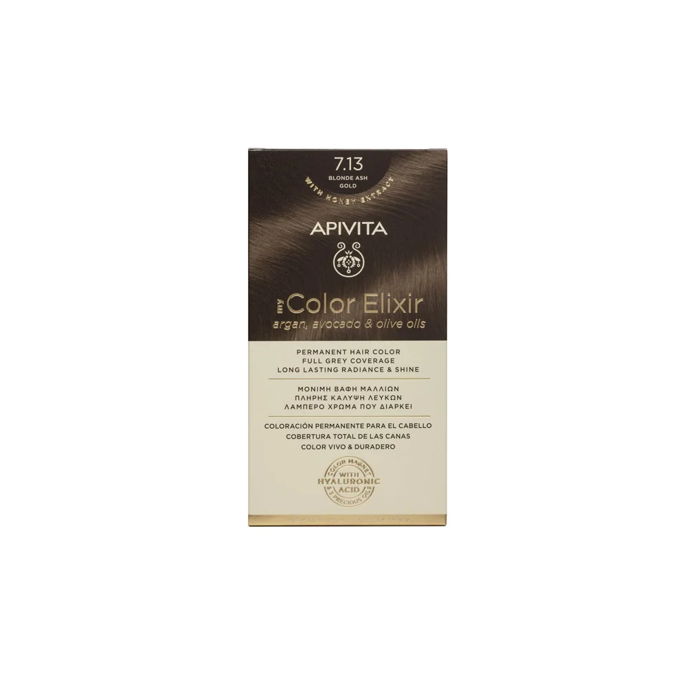 Apivita My Color Elixir Permanent Hair Color No 7.13 Blonde Ash Gold 1 piece