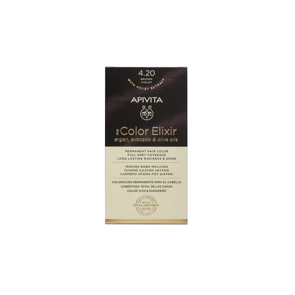 Apivita My Color Elixir Permanent Hair Color No 4.20 Brown Violet 1 piece