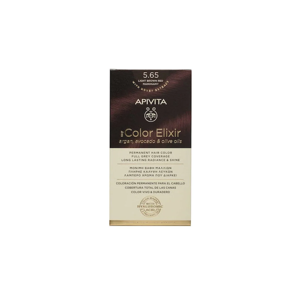 Apivita My Color Elixir Permanent Hair Color No 5.65 Light Brown Red Mahogany 1 piece