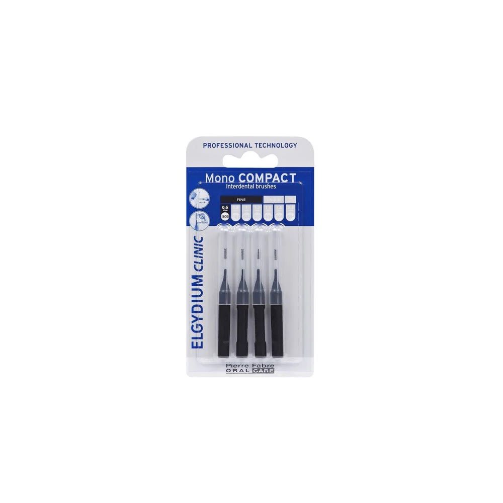 Elgydium Clinic Mono Compact Black 0.35mm 4 picies