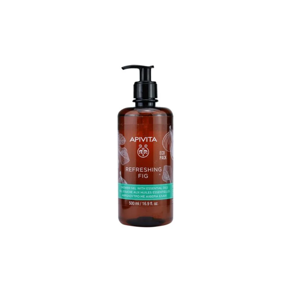 Apivita Eco Pack Refreshing Fig Shower Gel With Essential Oils 500ml