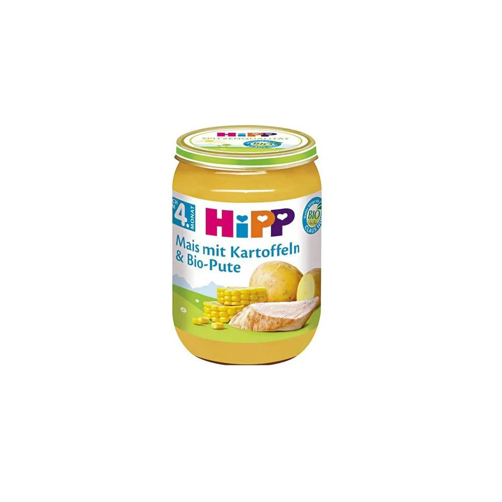 Hipp Infant Lunch Meal With Potatoes And Organic Turkeve After 4th Month 190gr