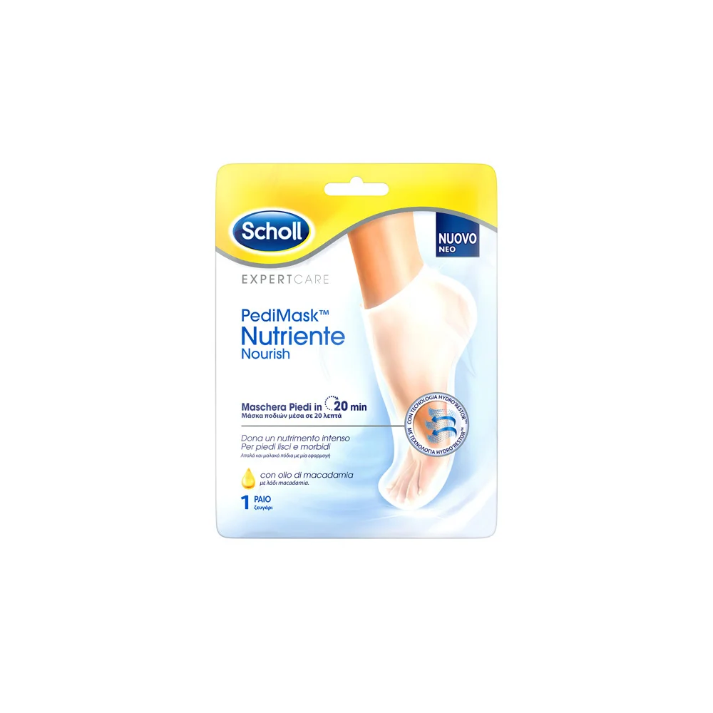 Scholl PediMask Moisturizing Foot Mask with Macadamia Oil 1 pair