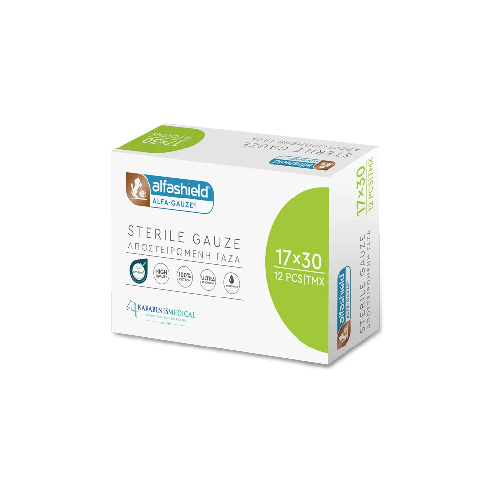 Alfashield Alfa Gauze Sterilized Gauze (17x30cm) 12 pieces