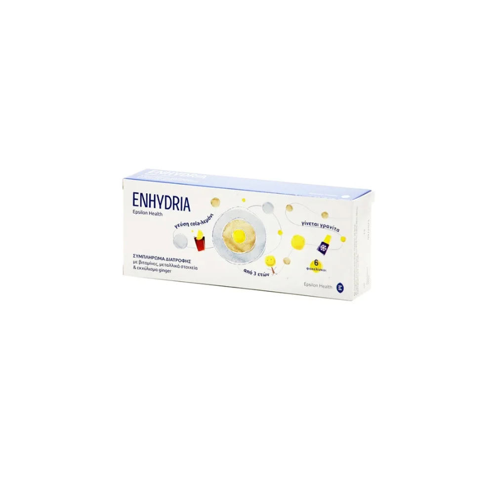 Epsilon Health Enhydria Αναπλήρωση Ηλεκτρολυτών Κατά Tης Ναυτίας & Tου Εμετού 6 φακελίσκοι x 15ml