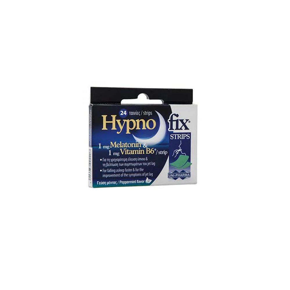 Uni-Pharma Hypno Fix Strips Dietary Supplement With Melatonin 24 strips
