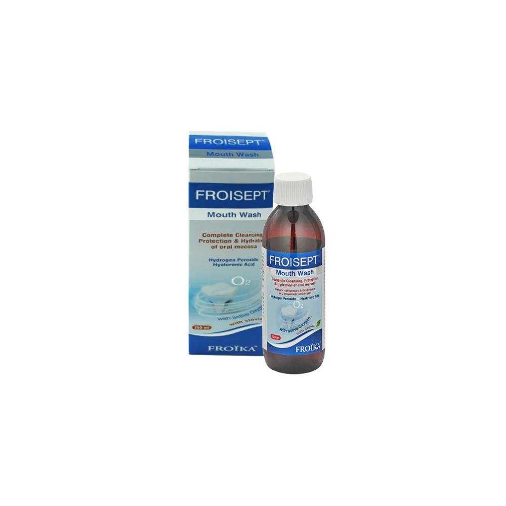 Froika Froisept Mouth Wash Στοματικό Διάλυμα Με Στέβια 250ml