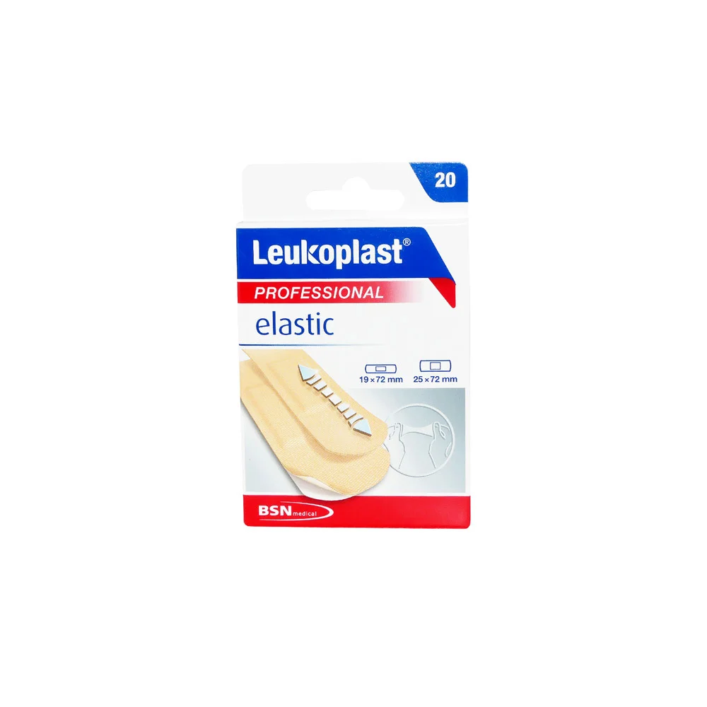 Leukoplast Professional Elastic Pads In 2 Sizes (8pcs x 19mm x 72mm , 12pcs x 25 x 72mm) 20 picies