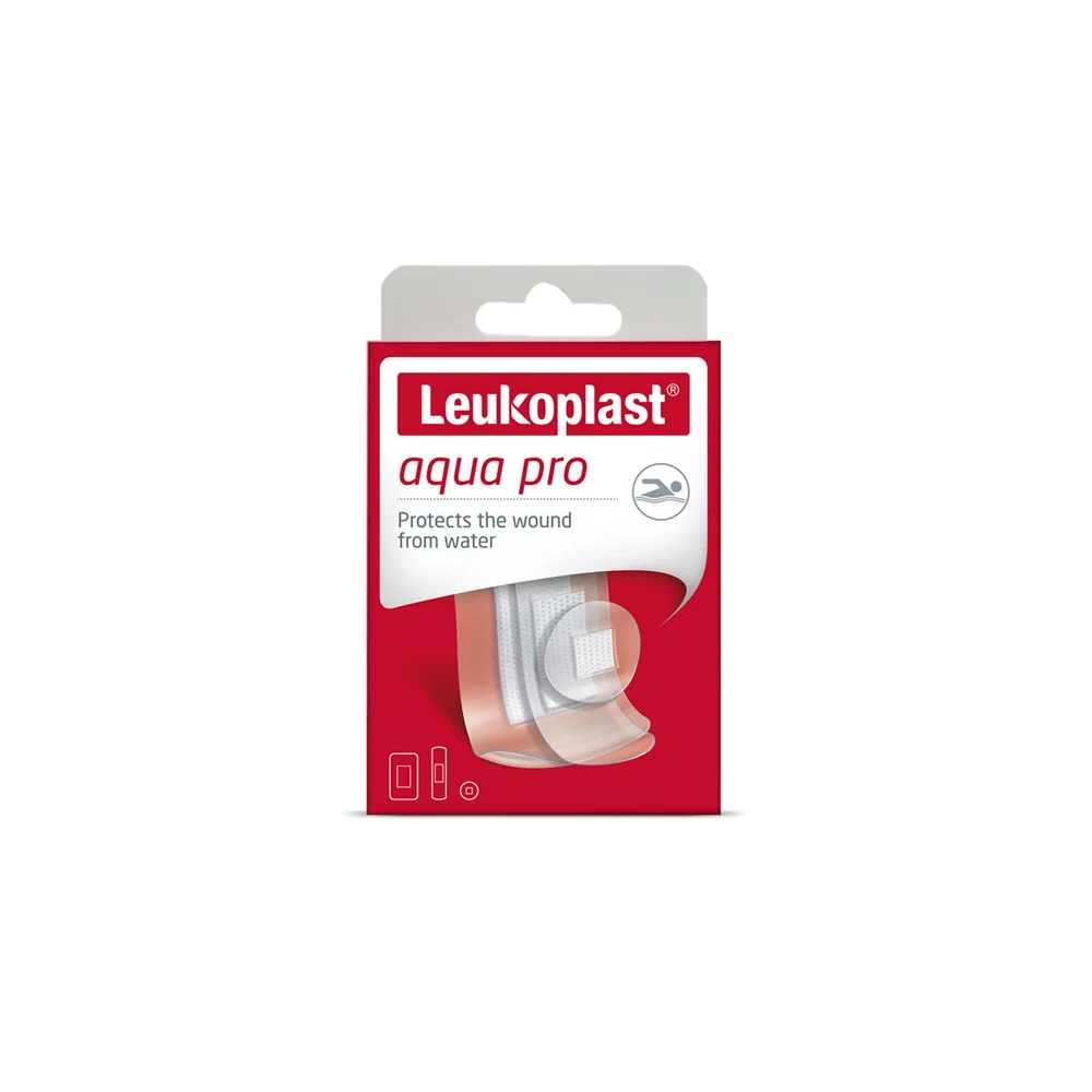 Leukoplast Aqua Pro Waterproof Pads In 3 Sizes (6pcs x 24mm , 8pcs x 19mm x 72mm , 6pcs x 38mm x 63mm) 20 picies