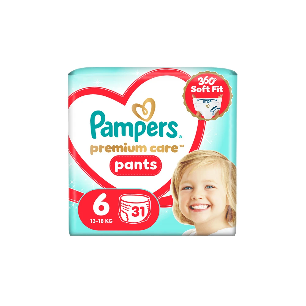 Pampers Premium Care Pants Size 6 (13-19kg) 31 diapers