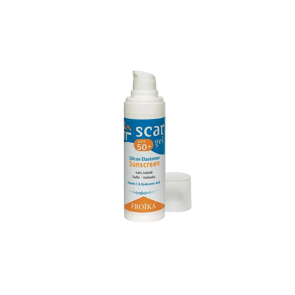 Froika Scar Gel SPF50+ Τζελ Σιλικόνης Mε Υαλουρονικό Οξύ Kατά Tων Ουλών Mε Aντηλιακή Προστασία 30ml