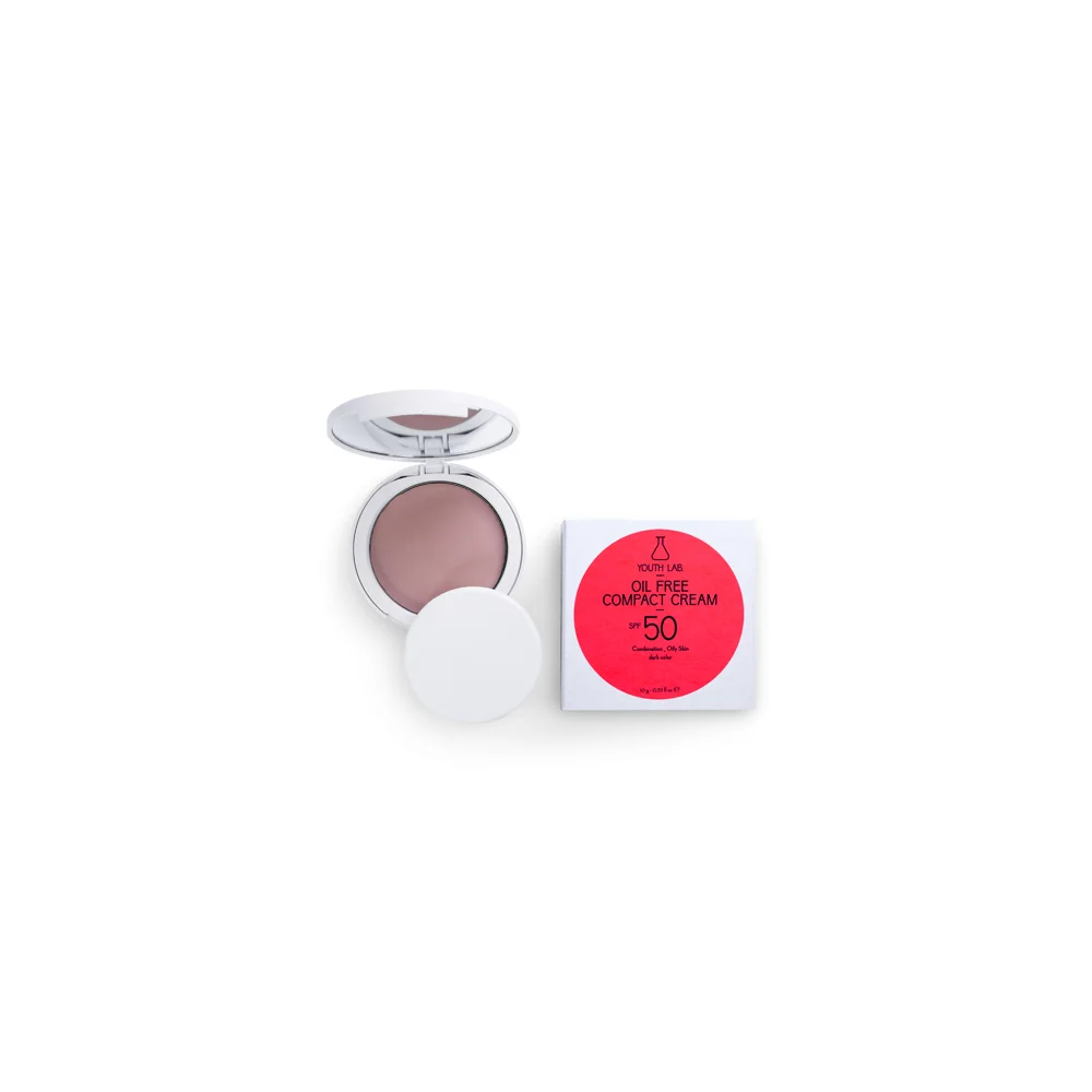 YOUTH LAB. Οil Free Compact Cream SPF50 Αντιηλιακή Κρέμα Compact Σκούρα Απόχρωση 10gr