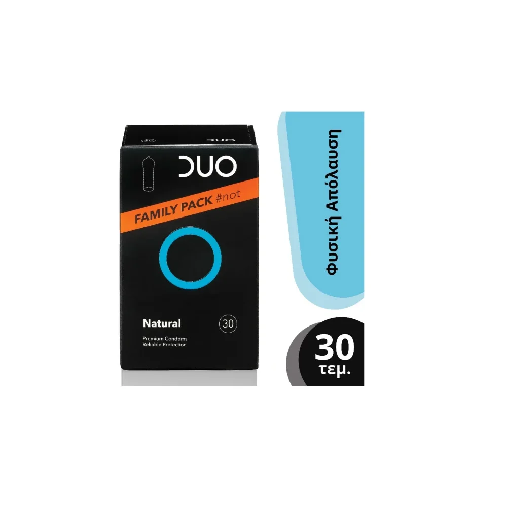 Duo Natural Family Pack Προφυλακτικά Κανονικού Μεγέθους 30 τεμάχια