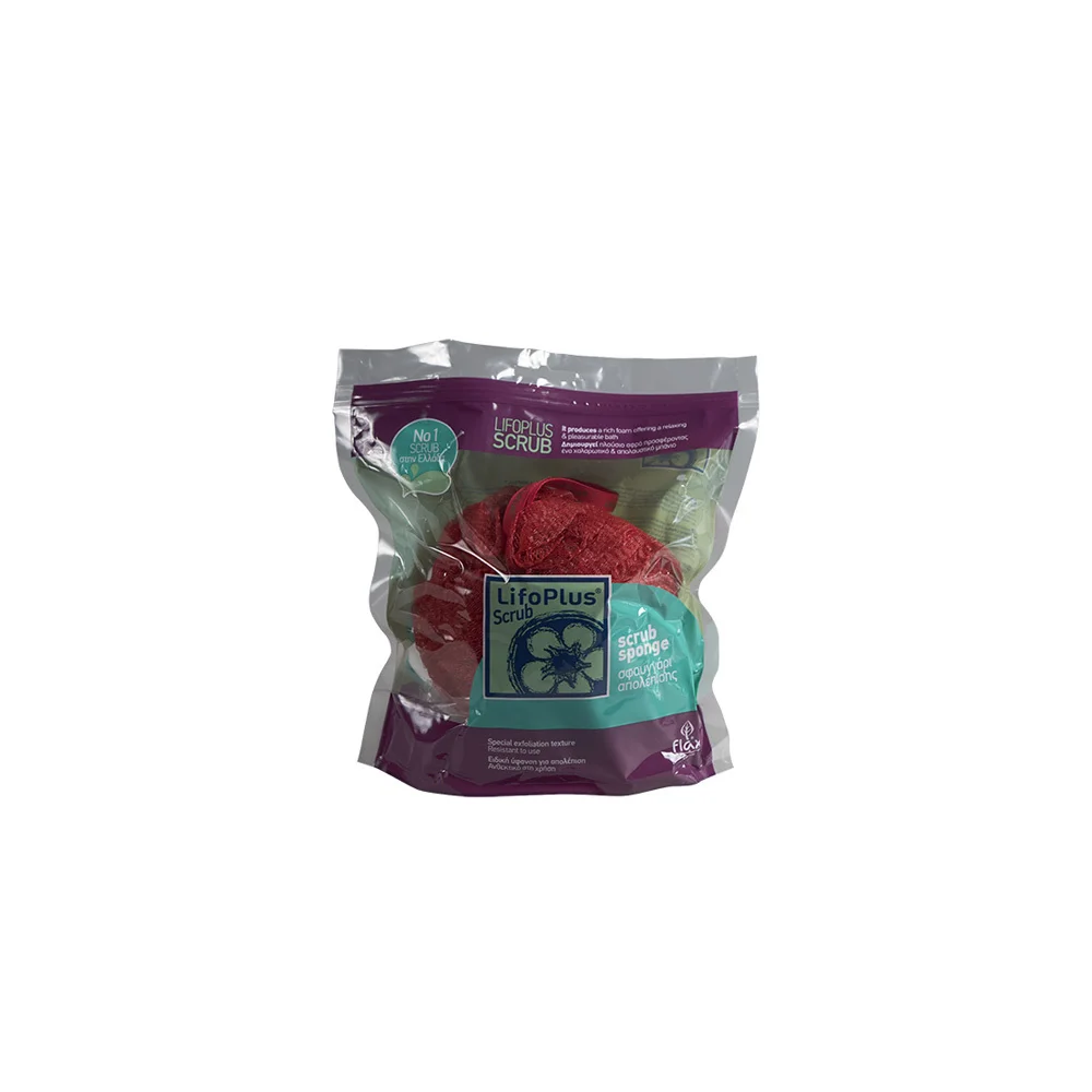 LifoPlus Scrub Sponge Red 1 picie