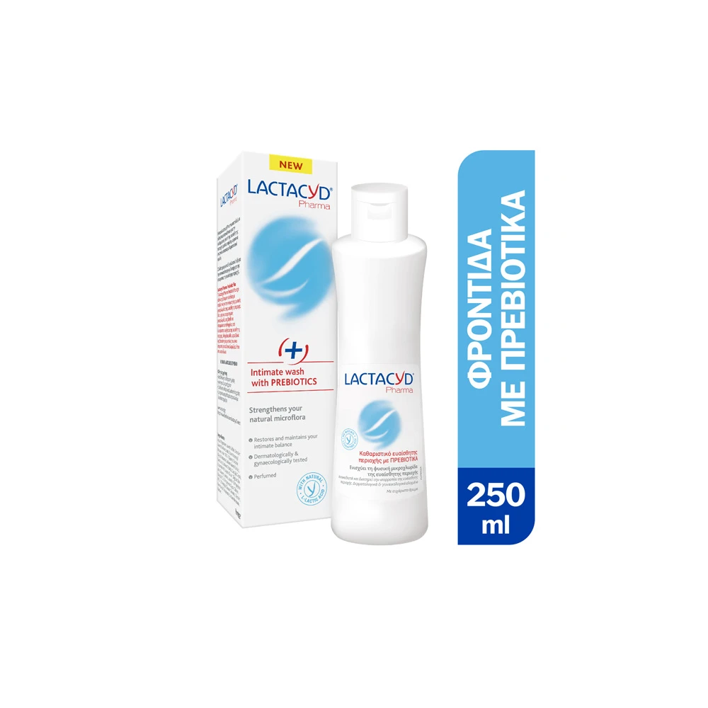 Lactacyd Intimate Wash With Prebiotics + Καθαριστικό Ευαίσθητης Περιοχής Με Πρεβιοτικά 250ml