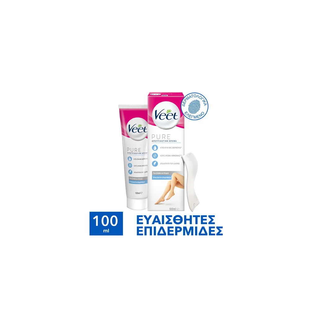Veet Hair Removal Cream For Sensitive Skin Pure 100ml